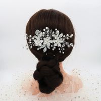 Jewelry Handmade Temperament High-end Insert Comb Thin Coated Alloy Flower Head Hair Ornaments main image 3