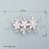 Jewelry Handmade Temperament High-end Insert Comb Thin Coated Alloy Flower Head Hair Ornaments main image 6