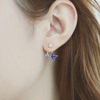 Europäische Und Amerikanische Persönlichkeit Retro Neue Diamant-vogel Ohrringe Koreanische Mode Übertriebene Ohrringe Schmuck Frauen main image 1