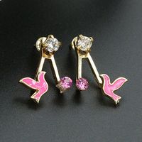 Europäische Und Amerikanische Persönlichkeit Retro Neue Diamant-vogel Ohrringe Koreanische Mode Übertriebene Ohrringe Schmuck Frauen main image 4