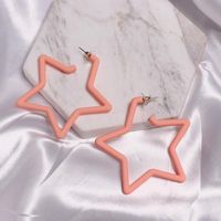 Best Selling Geometric Pentagram Space Acrylic Earrings main image 3