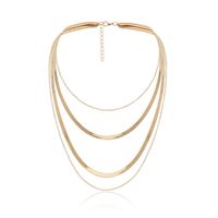 Fashion Thick Cross Chain Punk Geometric Snake Bone Chain Multilayer Necklace main image 3