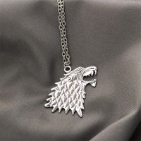 Chaîne De Chandail Européen Et Américain Film Et Télévision Accessoires Une Chanson De Glace Et Le Feu Droits Jeu Stark Loup Collier En Gros main image 5