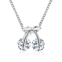 Coréenne Bijoux En Gros Doux Zircon Cerise Pendentif Collier Clavicule Chaîne De Mode Filles Petit-frais Type Court Collier main image 1