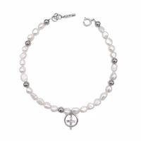 Internet-promi Ins Barock Unregelmäßige Perlenkette Kurze Mode Strass Schlüsselbein Kette Kreuz Halskette Weiblich main image 6