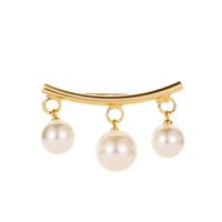 Curved Pearl Brooch Wild Practical Collar Pin Cardigan Button Fashion Accessories sku image 1