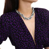 Simple Retro Twist Thick Chain Necklace sku image 1