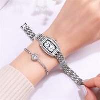 Personalized Versatile Diamond-studded Wine Barrel-shaped Steel Strap Bracelet Watch For Women main image 5