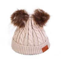 Style Coréen Automne Et D'hiver Bébé Chapeau À La Mode Hommes Et Femmes Bay Chapeau Bébé Fille Princesse Oreilles De Chapeau Enfants Raton Laveur Bonnet De Laine D'hiver main image 3