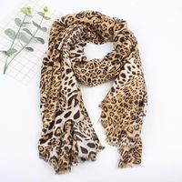 Leopard Scarf Women's New Fashion Long Shawl Outdoor Shopping Warm Scarf main image 5