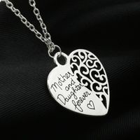 Mother And Daughter Eternal Love Necklace Female Peach Heart Necklace main image 4