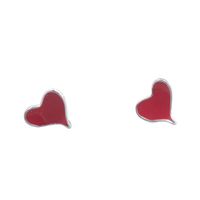 كبير الأحمر الحب أقراط مطلي S925 فضة هيبوالرجينيك الجملة main image 6