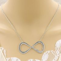 8-character Pendant Necklace Copper Chain Gold-plated Silver Alphabet Necklace main image 1