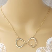 8-character Pendant Necklace Copper Chain Gold-plated Silver Alphabet Necklace main image 6