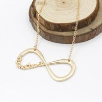 8-character Pendant Necklace Copper Chain Gold-plated Silver Alphabet Necklace main image 5