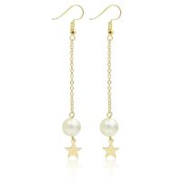 Pearl Tassel Long Earrings main image 1