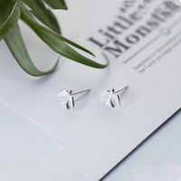 Small Bird Earrings Environmental Protection Electroplating Gold Silver Silver Rose Tricolor Peace Pigeon Earrings main image 5