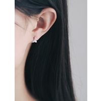 Simple Mermaid Stud Earrings Gold-plated Silver Fishtail Ear Studs main image 4