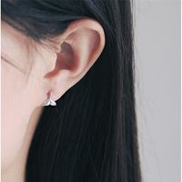 Simple Mermaid Stud Earrings Gold-plated Silver Fishtail Ear Studs main image 3