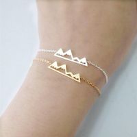 Best Selling Outdoor Personality Small Mountain Peak Necklace Bracelet Set Shanlianshan Bracelet main image 5