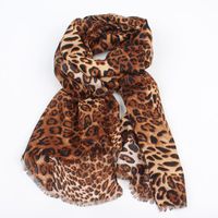 Leopard Scarf Women's New Fashion Long Shawl Outdoor Shopping Warm Scarf sku image 1