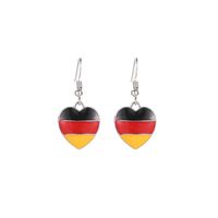 Cute Heart-shaped Earrings Peach Heart Earrings Female Wild Color Drip Oil Love Earrings sku image 2