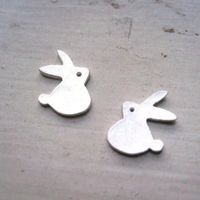 Alloy Plating Gold Silver Hooligan Rabbit Earrings Animal Earrings Wholesale sku image 2