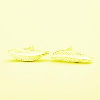 Mini Aretes De Plumas Verde Oro Plata Plata Rose Leaf Ear Studs sku image 1