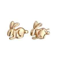 Vente Chaude En Europe Et Amérique Mignon Petit Animal Boucles D'oreilles Mini Lapin Oreille Goujons Blanc Lapin Stud Boucles D'oreilles Couple De Boucles D'oreilles En Gros sku image 1