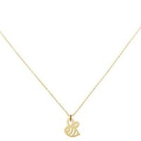 Hollow Small Bee Necklace Color-plated Gold And Silver Cute Little Insect Pendant Necklace Clavicle Chain sku image 3