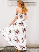 Sexy Printed Shoulder Chiffon Dress Overall Fashion Women's Clothes main image 7