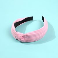 Hot Vintage Hair Hoop Fabric Wide-end Knotted Hair Accessories Headband Women main image 5