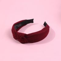 Hot Vintage Hair Hoop Fabric Wide-end Knotted Hair Accessories Headband Women main image 4