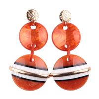 Metal Small Round Acrylic Size Round Colored Earrings Stud Earrings main image 2
