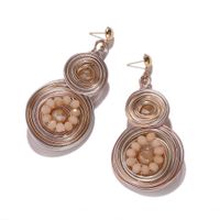 Hot Sale Alloy Winding Earrings Creative Resin Flower Earrings main image 5