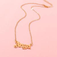 Fashion Simple Wind Letter Angel Necklace Popular Personality Angel Clavicle Chain main image 3