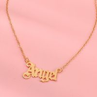 Fashion Simple Wind Letter Angel Necklace Popular Personality Angel Clavicle Chain main image 4
