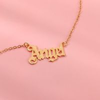 Fashion Simple Wind Letter Angel Necklace Popular Personality Angel Clavicle Chain main image 5