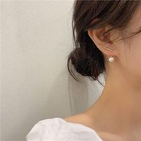 New Simple Earrings Fashion Small Geometric Letter Earrings Wild Pearl Earrings main image 1