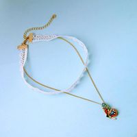 Butterfly Pendant Necklace Female Fashion Lace Sexy Choker Clavicle Chain Neck Chain main image 5