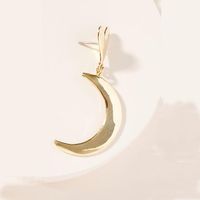 Earring Alloy Heart-shaped Mirror Polished Moon Asymmetric Earrings main image 5