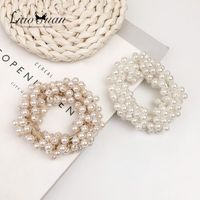 Paar Mode Künstliche Perle Haargummi main image 2