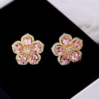 Aretes Flor Tridimensional Espárragos De Oreja Femenina Personalidad Salvaje Joyas Para El Oído S925 Poste De Plata Al Por Mayor main image 2