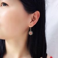 Fashionable Detachable Cute Smiley Sun Flower Earrings With Micro Diamonds Simple Bai Ear Ornaments main image 4