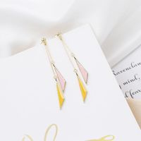 Japonais Et Coréen Boucles D'oreilles 2021new À La Mode Capricieux Fée Longue Exagéré Personnalisé Géométrique En Ligne Influenceur Boucles D'oreilles Femmes main image 3