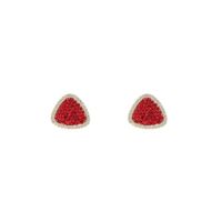 925 Tremella Needle Fashion Red Love Earrings Women main image 6
