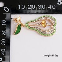 New Fashion Personality Earrings Temperament Full Diamond Fruit Pear Earrings main image 5