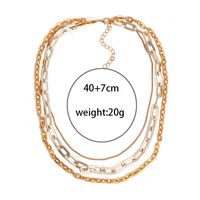 Personalized Simple Exaggerated Multi-layer Item Decorated Neck Chain Retro Chain Wild Necklace Women main image 5