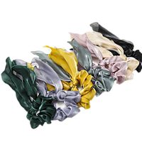 Pure Color Satin Fabric Streamer Hair Ring Hair Accessory Plate Hair Large Intestine Hair Rope main image 3