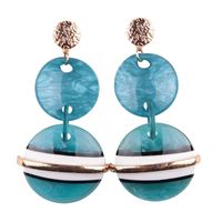 Metal Small Round Acrylic Size Round Colored Earrings Stud Earrings sku image 1